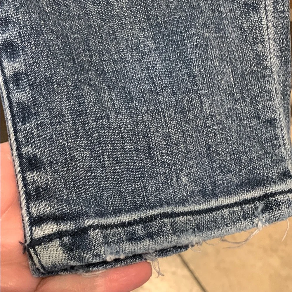 Judy Blue Straight Leg Blue Jeans with Vintage Distressing